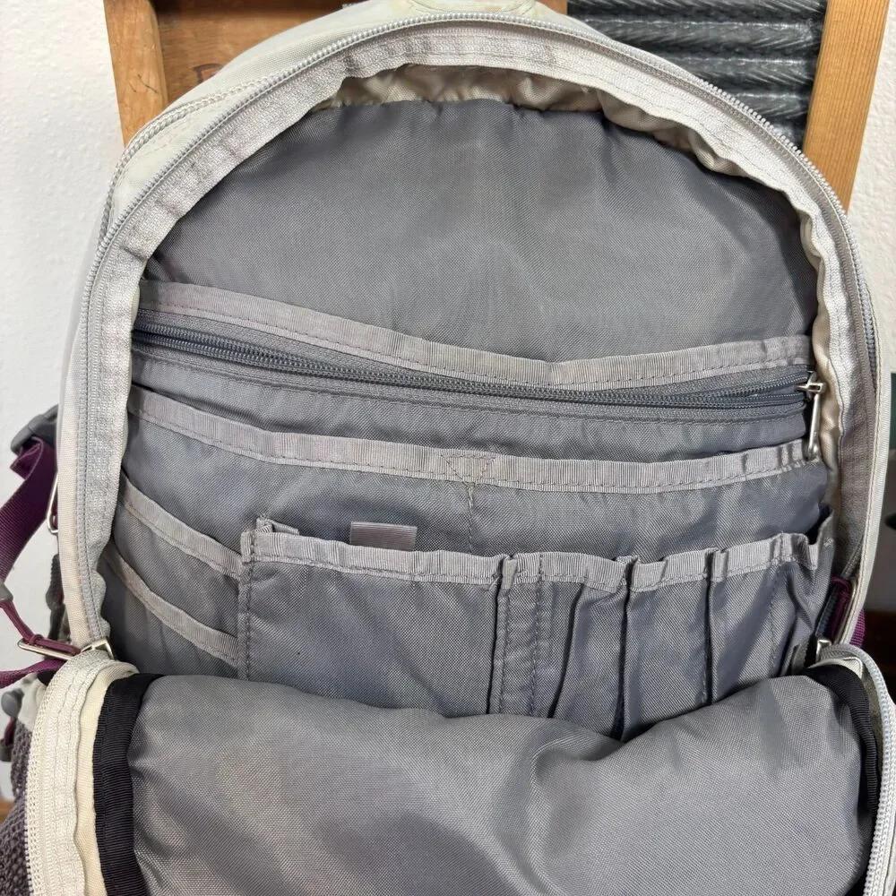 The North Face Borealis Womens Backpack Gray Purple Laptop Hiking School